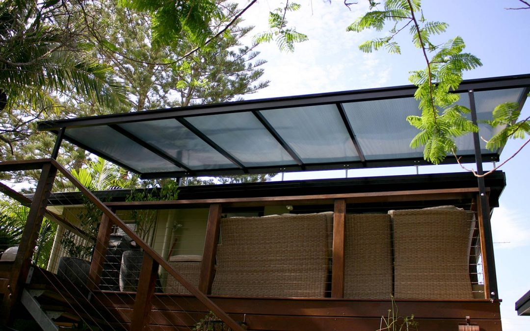 Case Study: Polycarbonate Flyover Patio Cover over Existing Timber Deck in Brunswick Heads