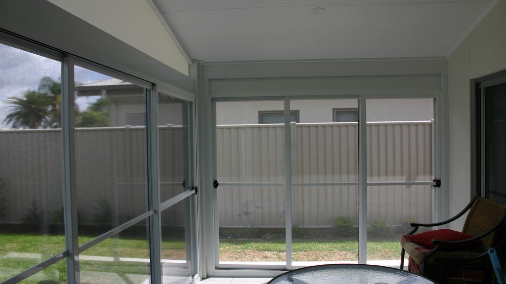 Side view of sliding patio panels in Ballina