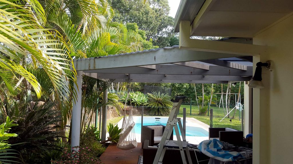 Byron Bay Flyover Patio Roof Before Rennovations
