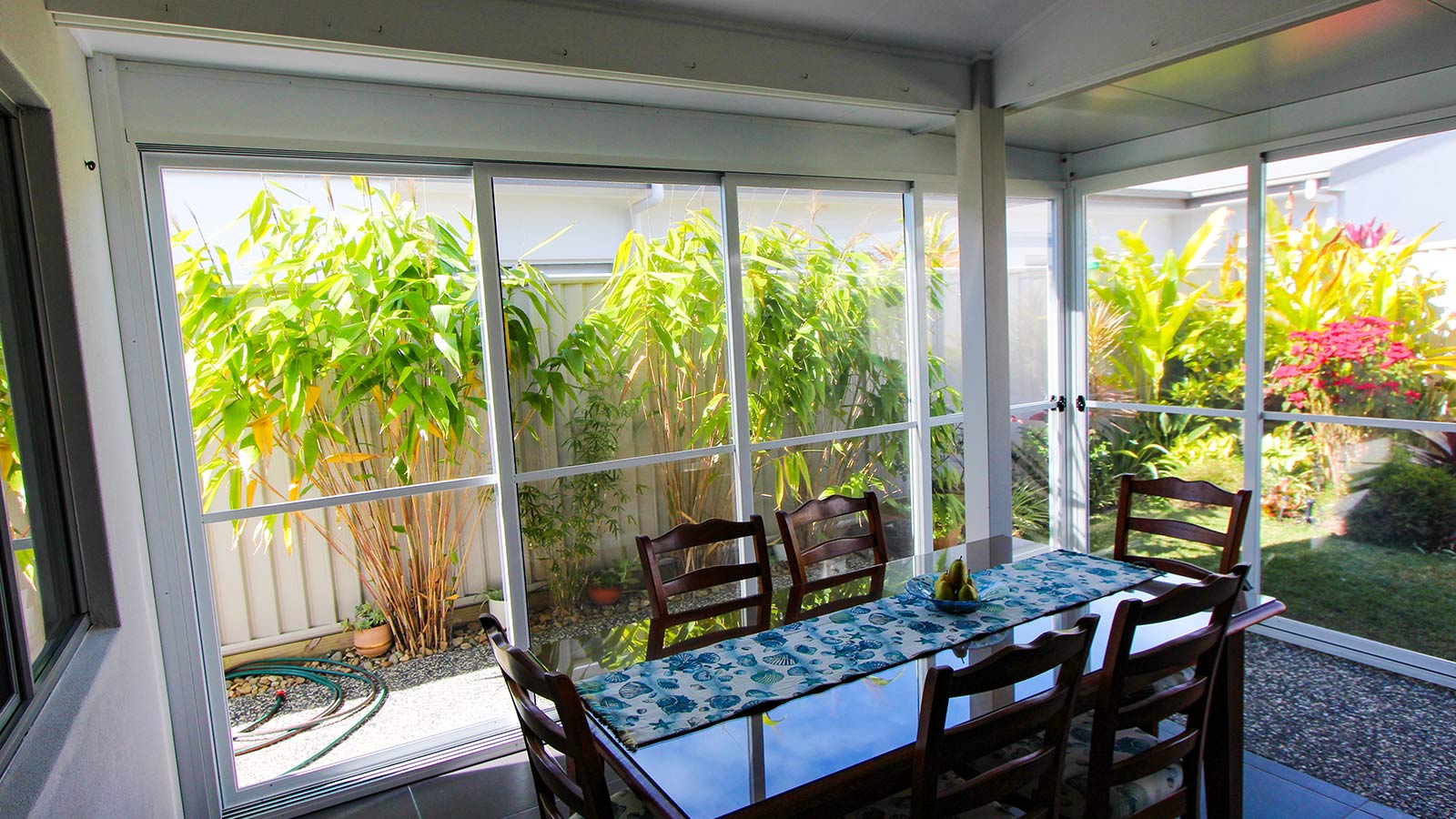 The new screen room under the extended All Seasons Screen room.